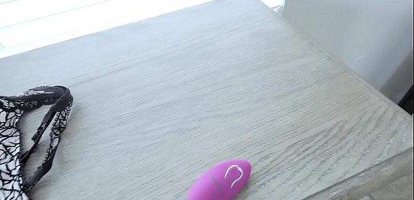  Putting remote controlled vibrator into stepmom panties